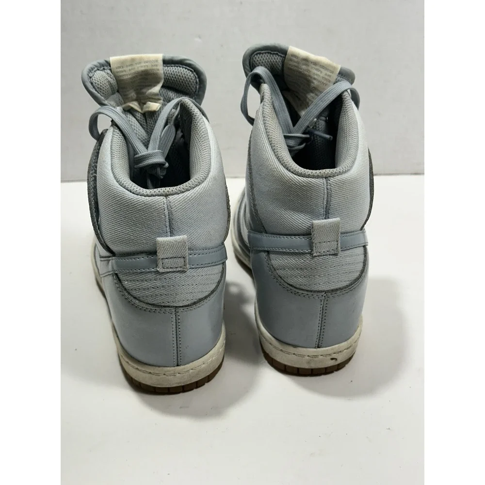Nike Dunk Sky High Wedge Women's Gum Sole‎ Essential Grey Denim Size 8.5 READ
